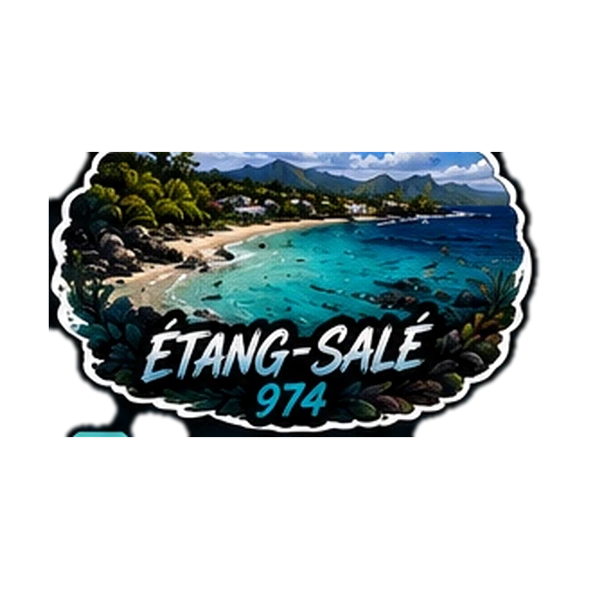 Sticker Pêche 974 — Etang Sale
