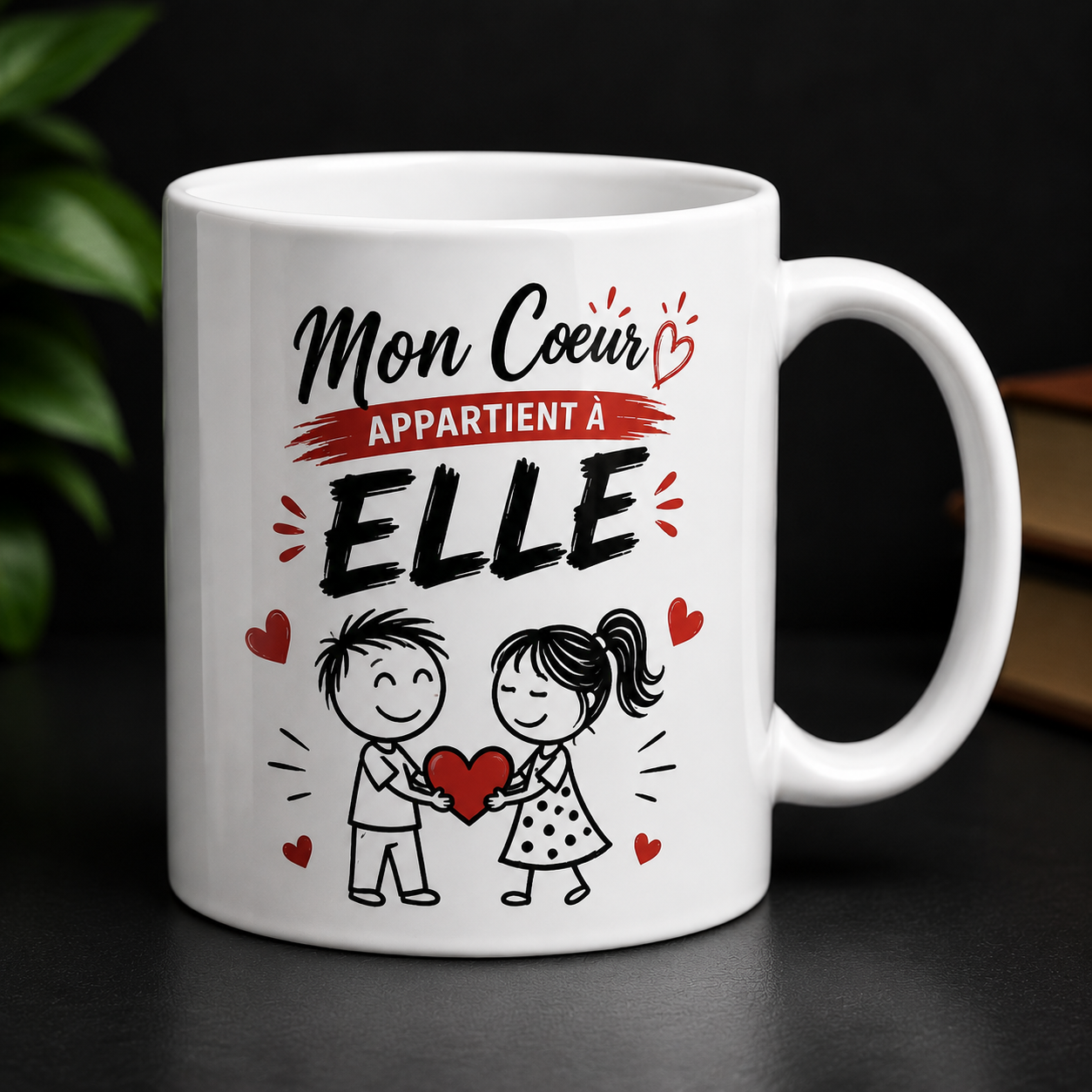 Mug Mon cœur appartient à elle