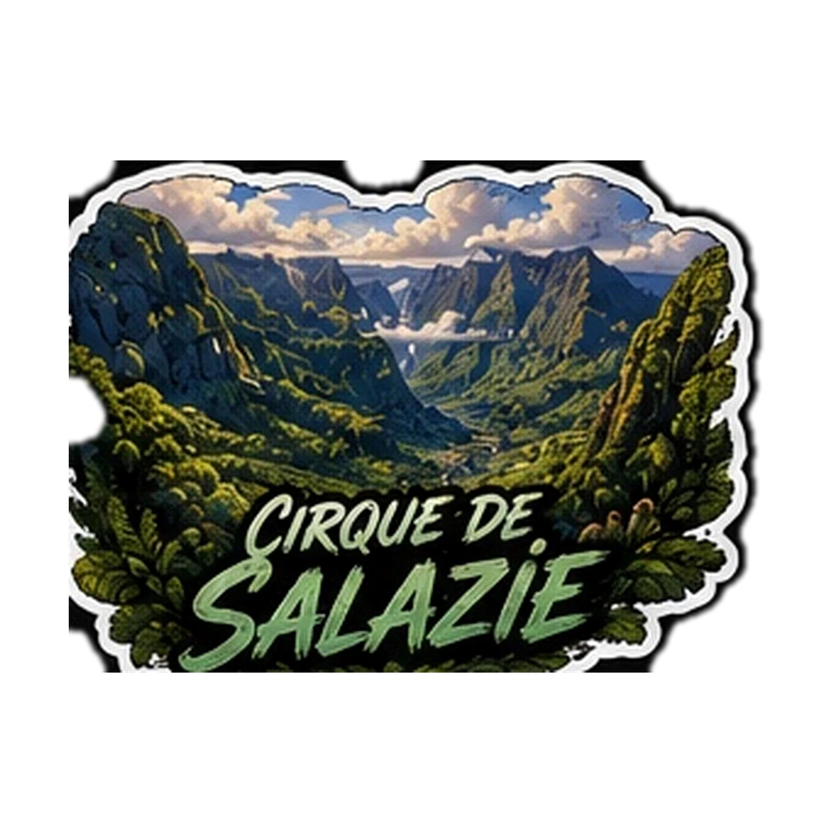 Sticker Montagne 974 — Cirque De Salazie