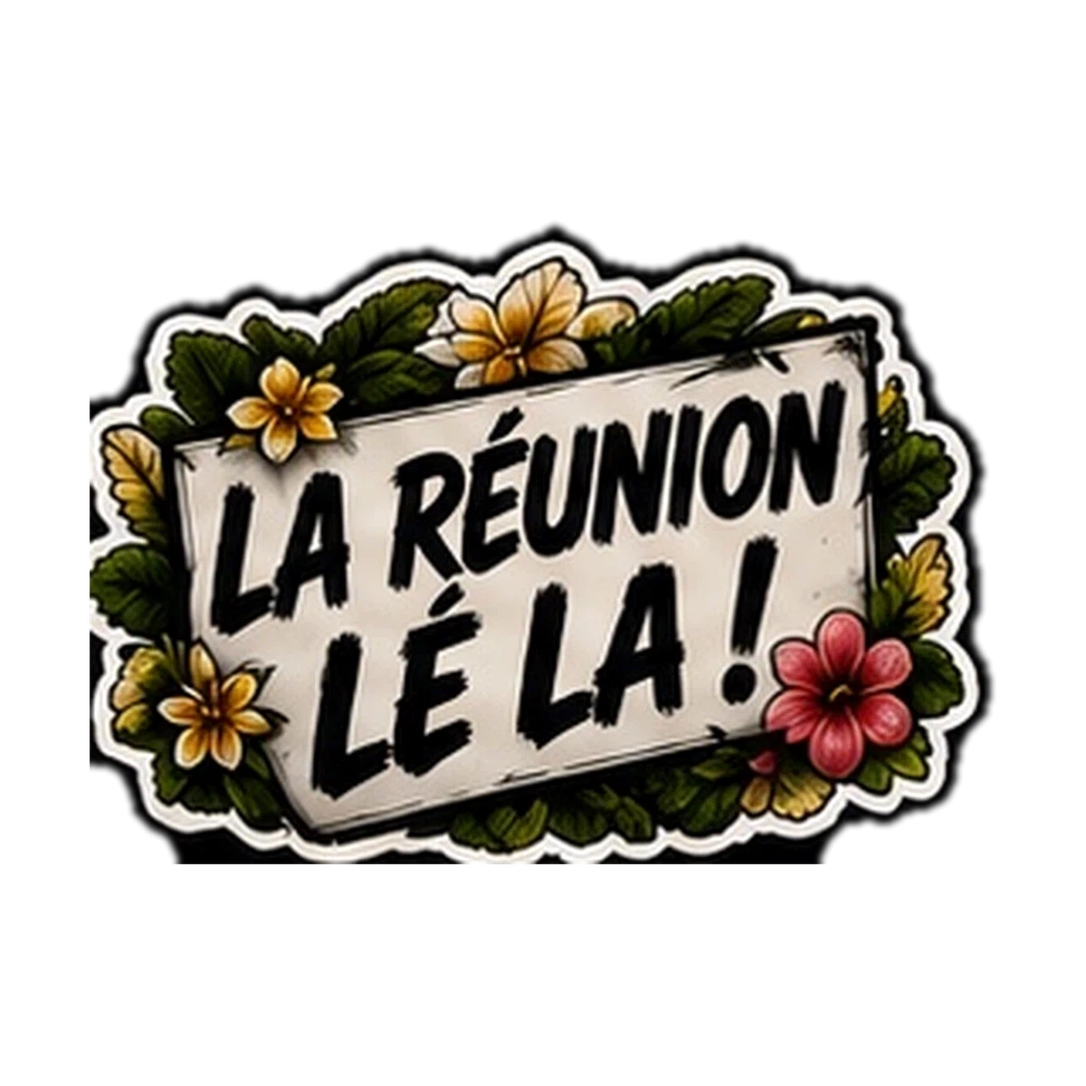 Sticker Humour 974 — La Reunion Le La