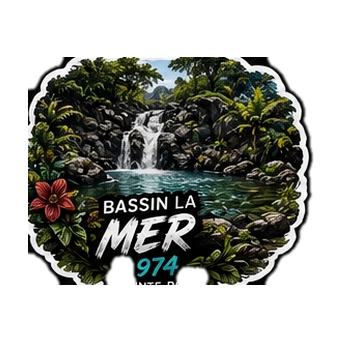 Sticker Cascade 974 — Bassin La Mer