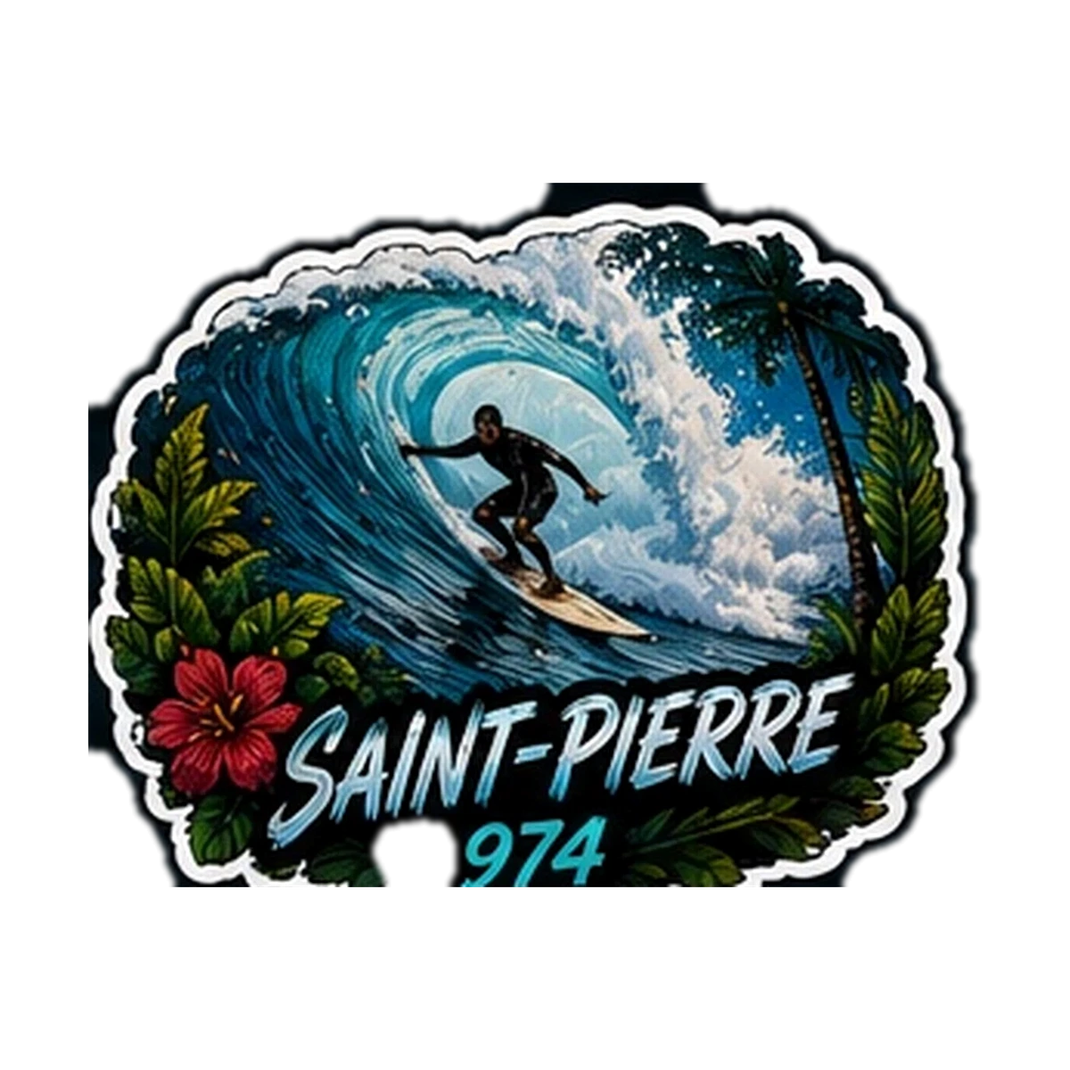 Sticker Surf 974 — Saint Pierre