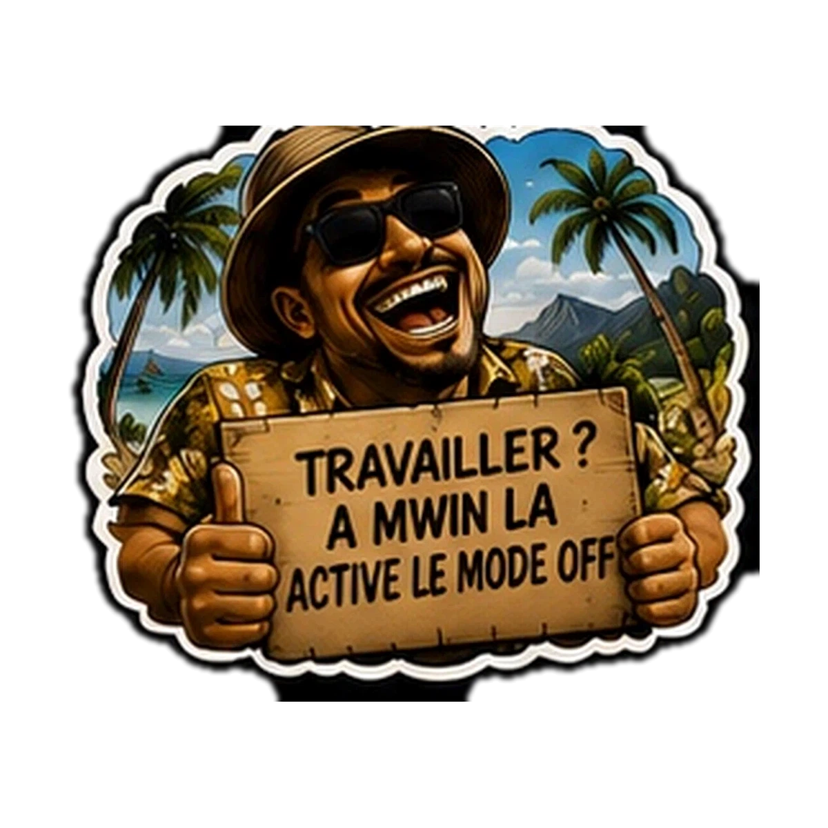 Sticker Humour 974 — Active Le Mode Off
