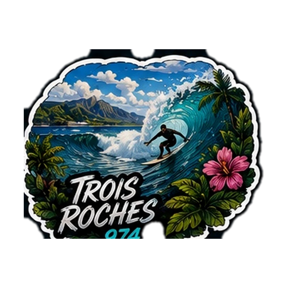 Sticker Surf 974 — Trois Roches