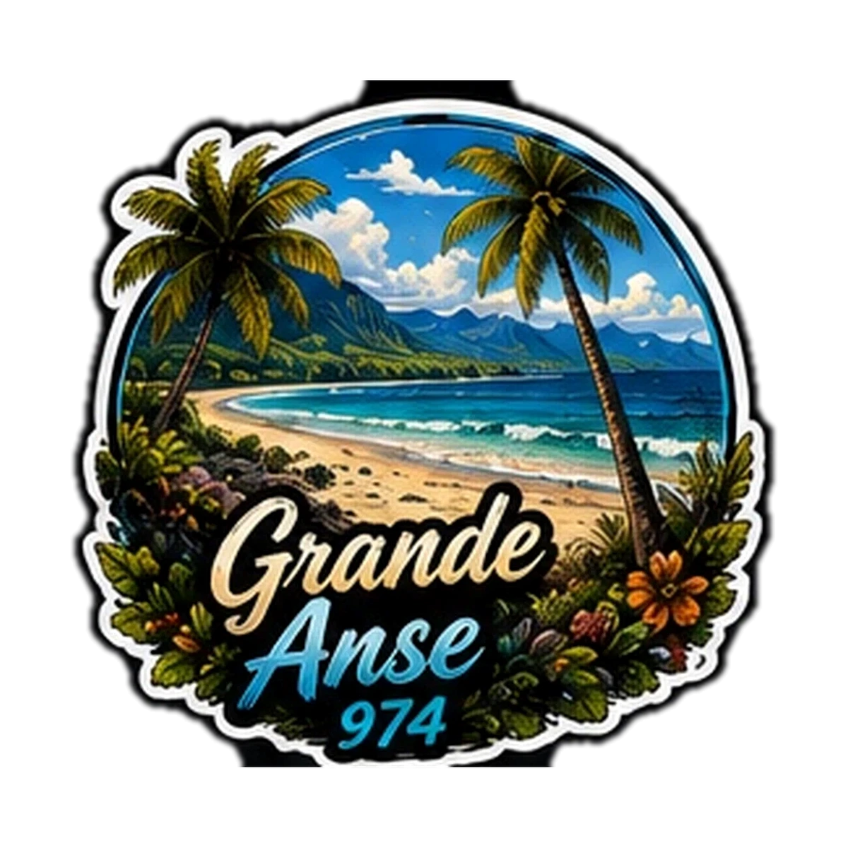 Sticker Plage 974 — Grande Anse