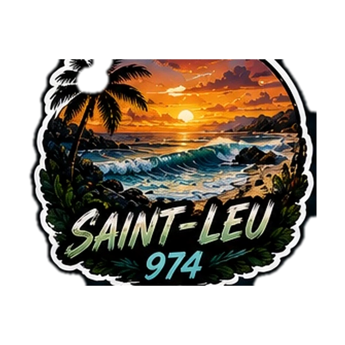 Sticker Surf 974 — Saint Leu