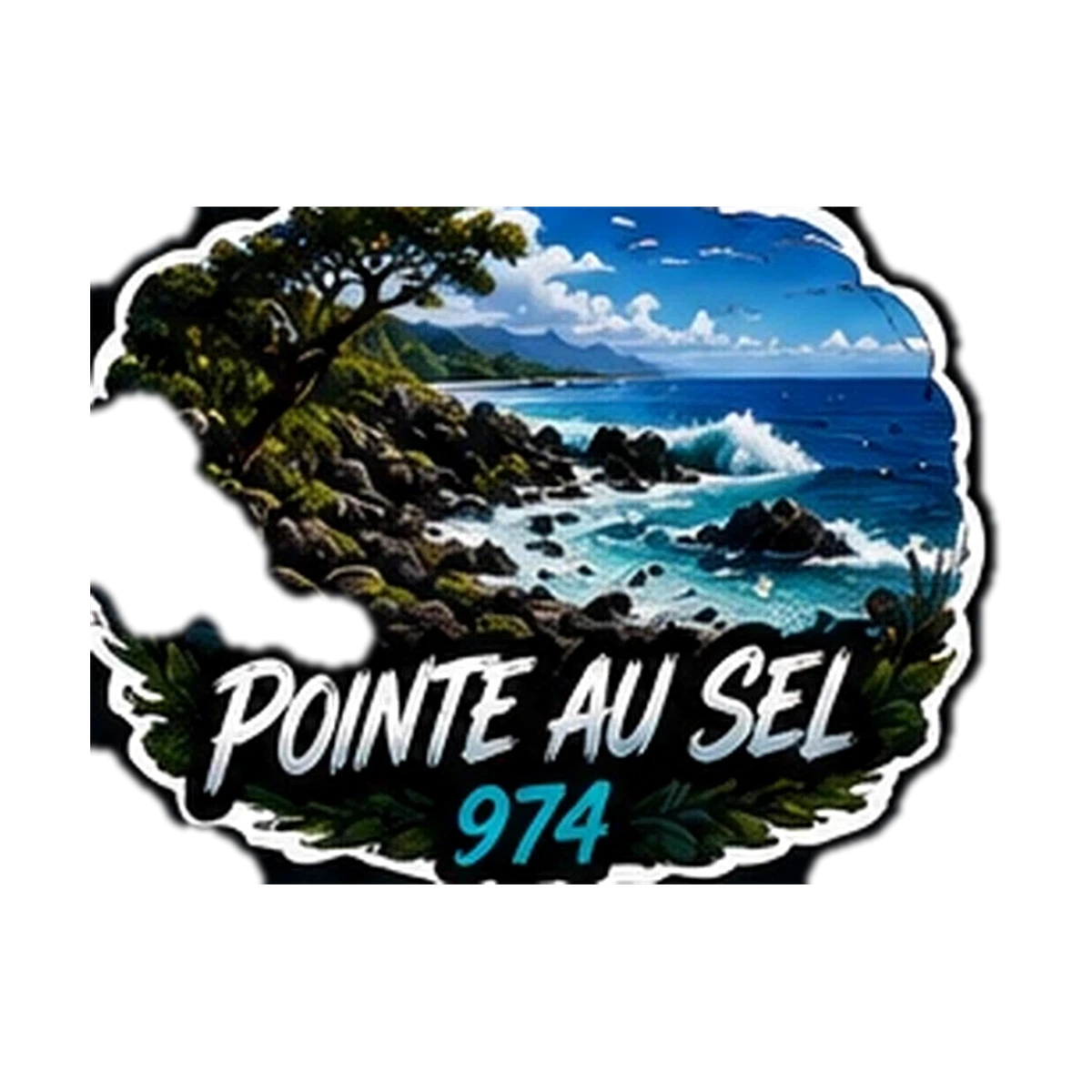 Sticker Pêche 974 — Pointe Au Sel