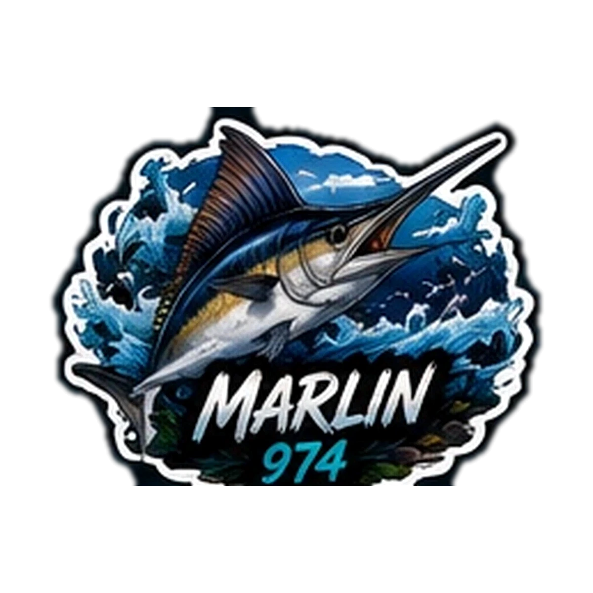 Sticker Pêche 974 — Marlin