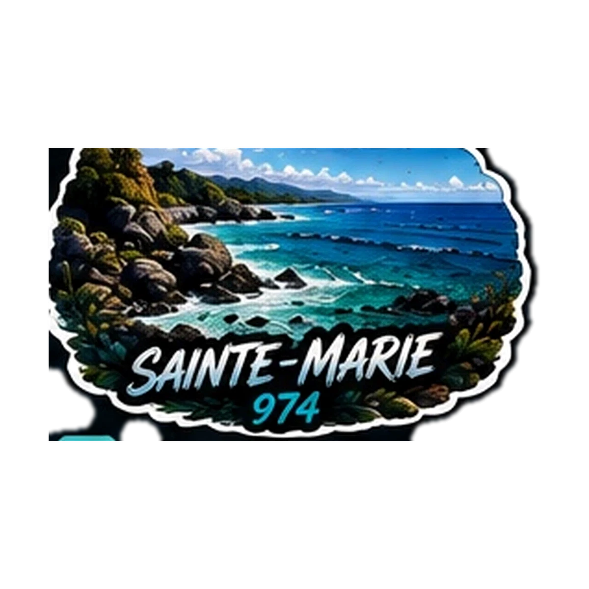 Sticker Pêche 974 — Sainte Marie