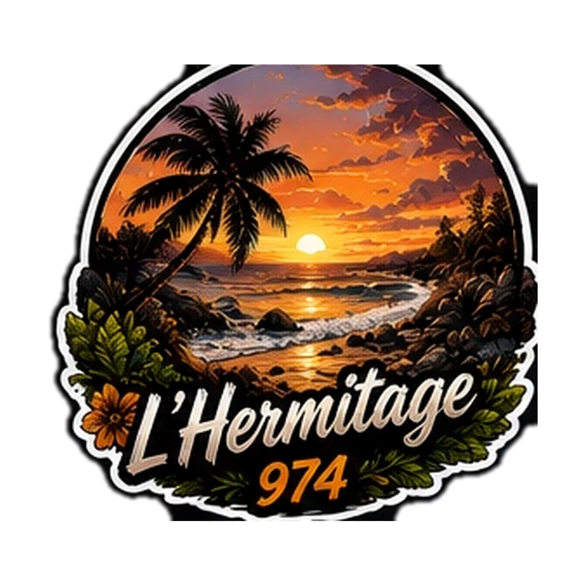 Sticker Plage 974 — Lhermitage