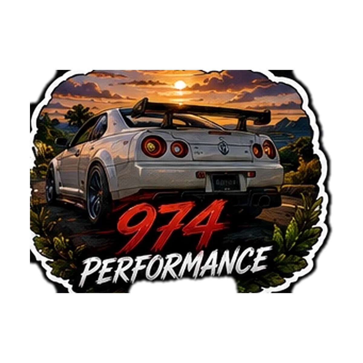 Sticker Auto / Moto 974 — 974 Performance