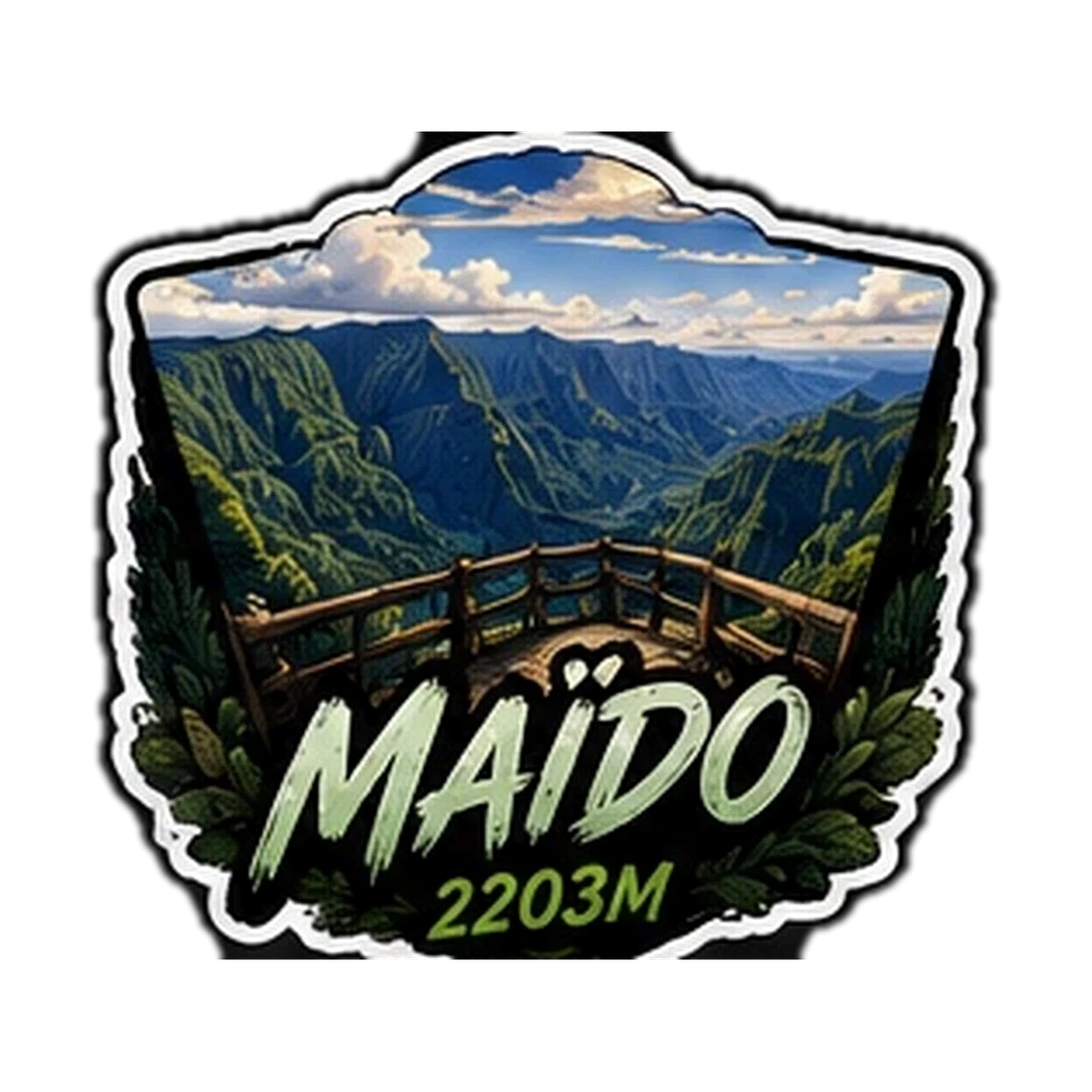 Sticker Montagne 974 — Maido