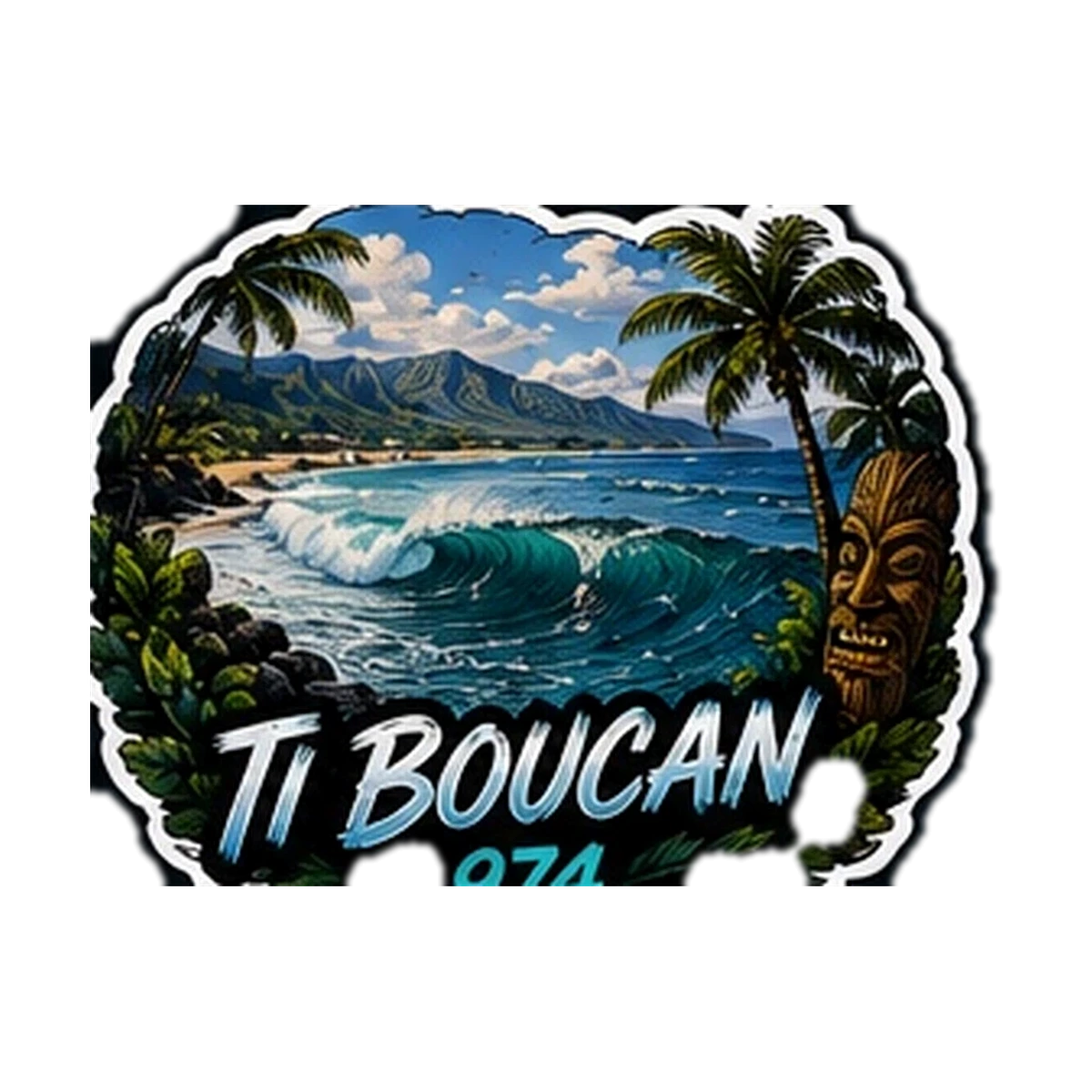 Sticker Surf 974 — Ti Boucan