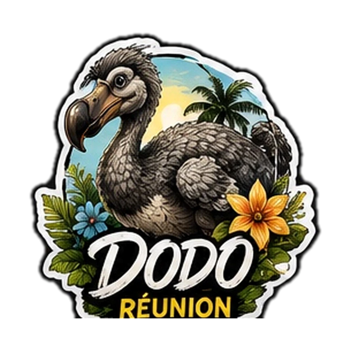 Sticker 974 Vibes — Dodo Emblematique