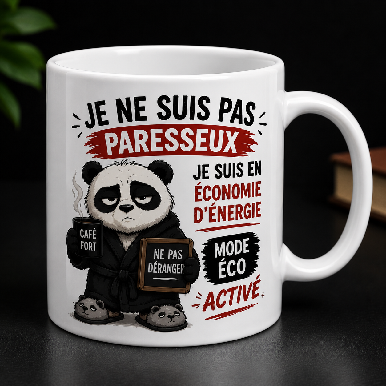 Mug drôle mode éco activé