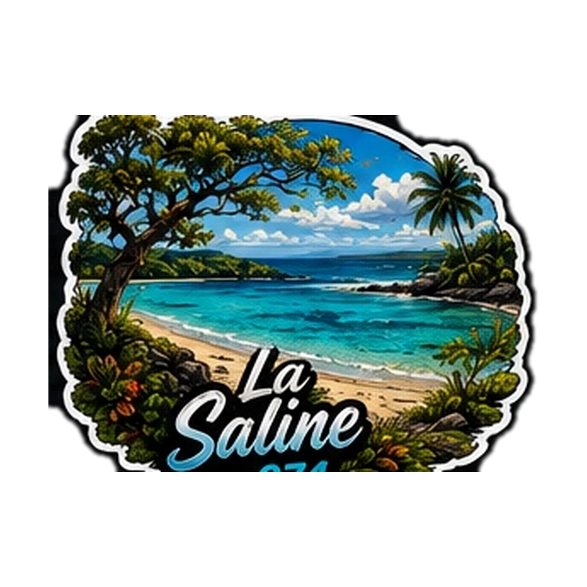 Sticker Plage 974 — La Saline