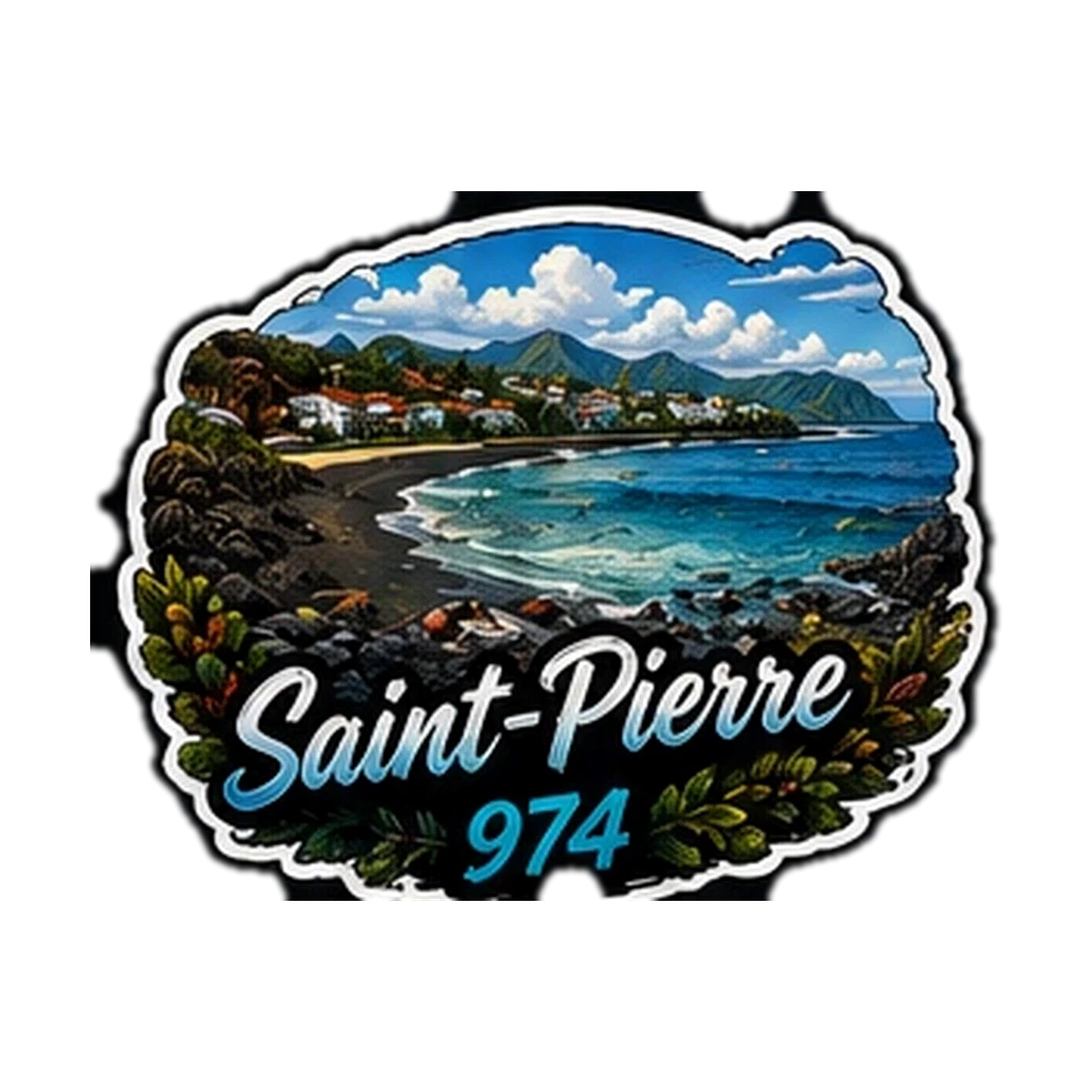 Sticker Plage 974 — Saint Pierre