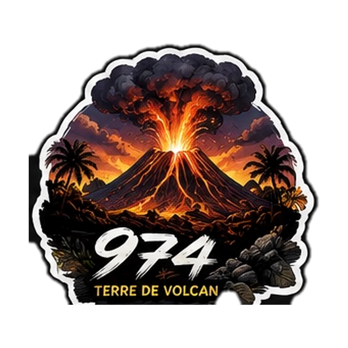 Sticker 974 Vibes — Volcan Eruption