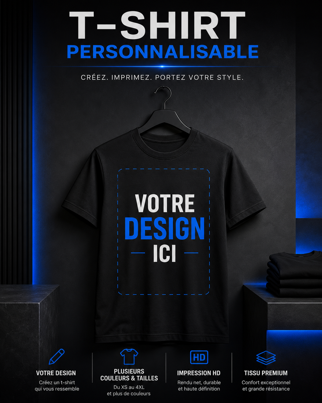 T-shirt personnalisable VERTEX