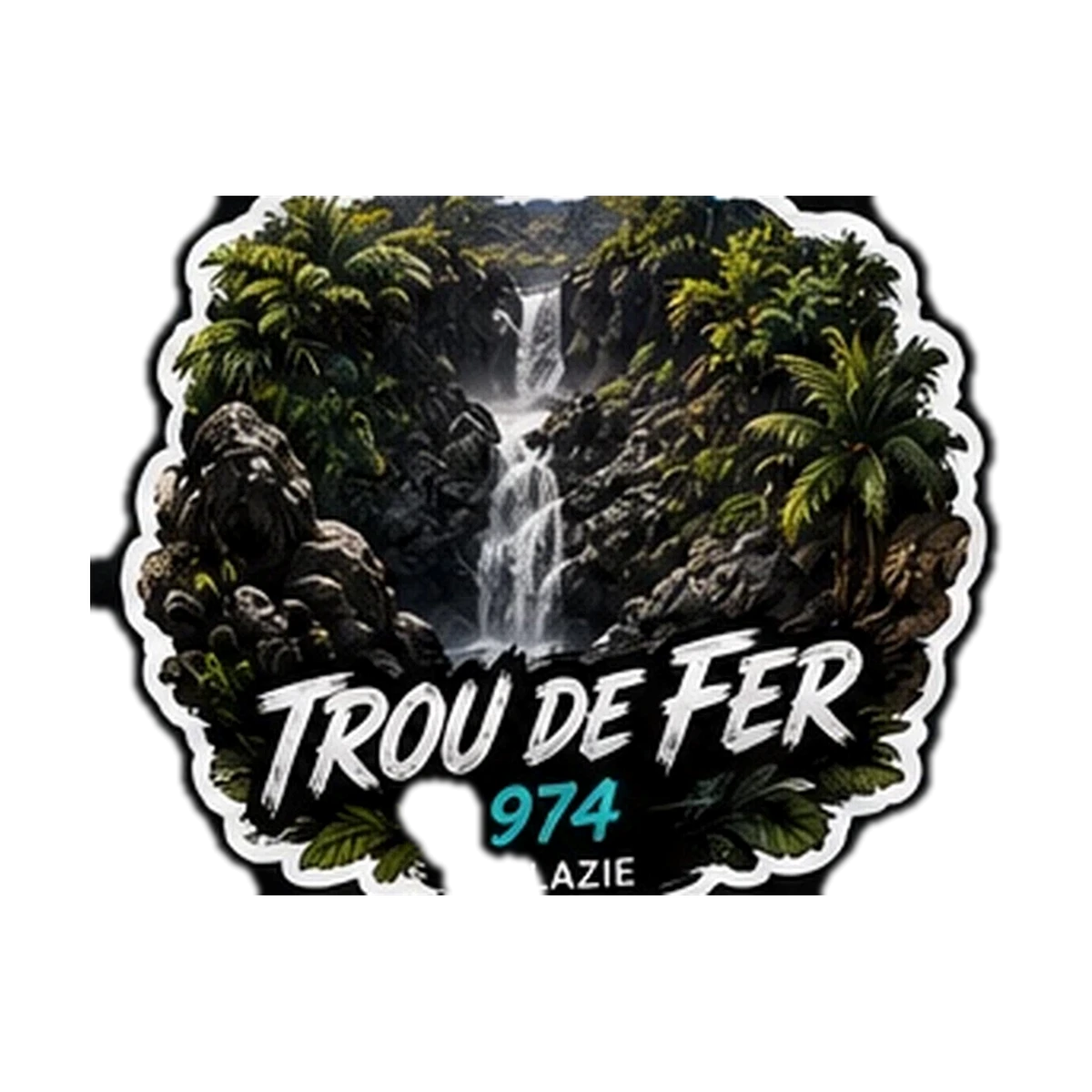 Sticker Cascade 974 — Trou De Fer