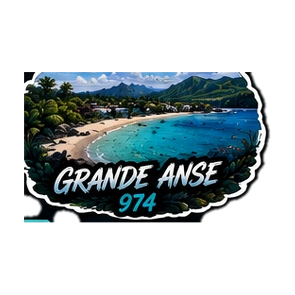 Sticker Pêche 974 — Grande Anse