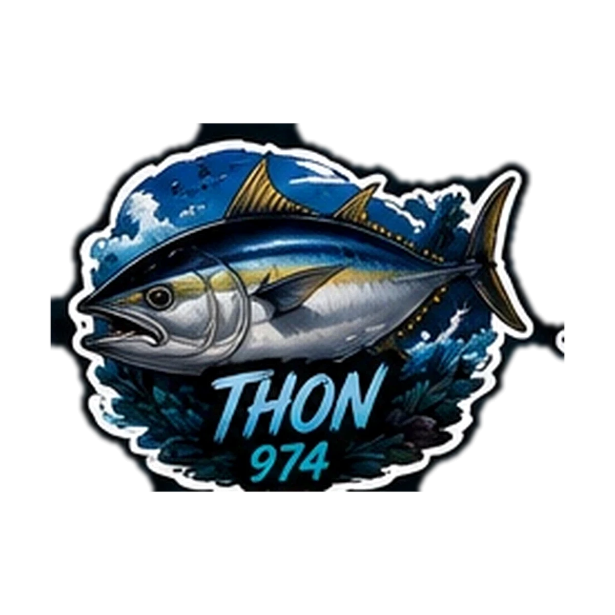 Sticker Pêche 974 — Thon