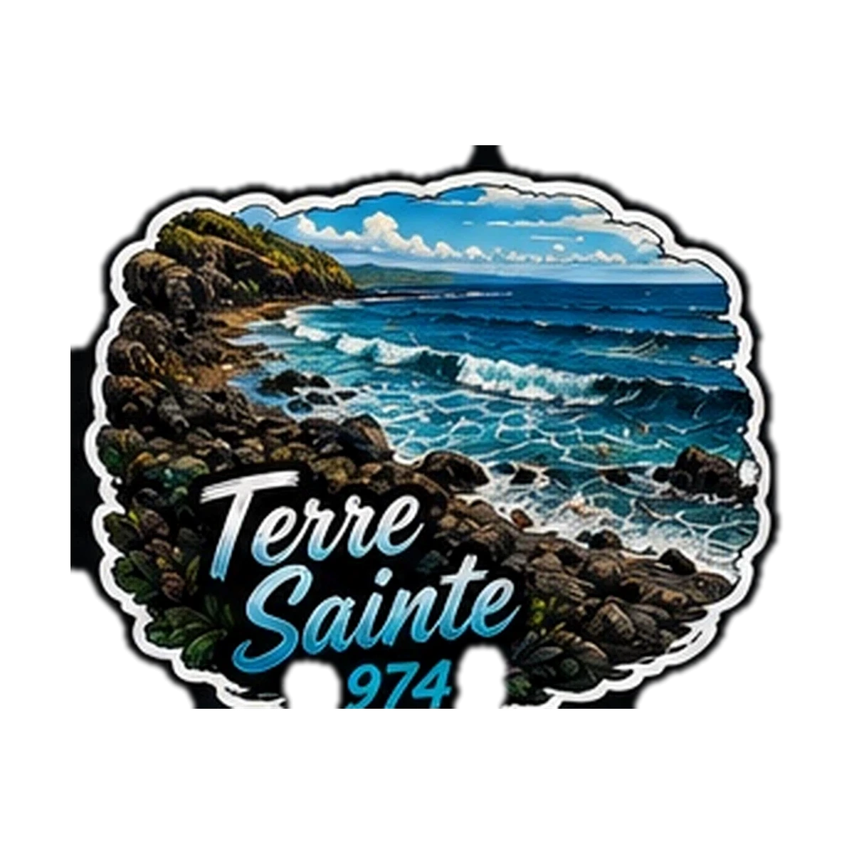 Sticker Plage 974 — Terre Sainte