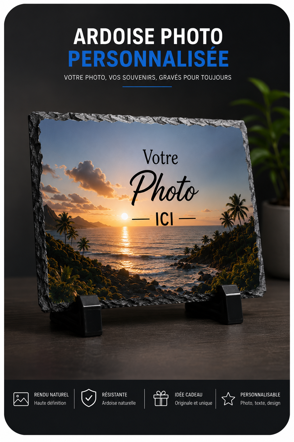 Ardoise photo personnalisée