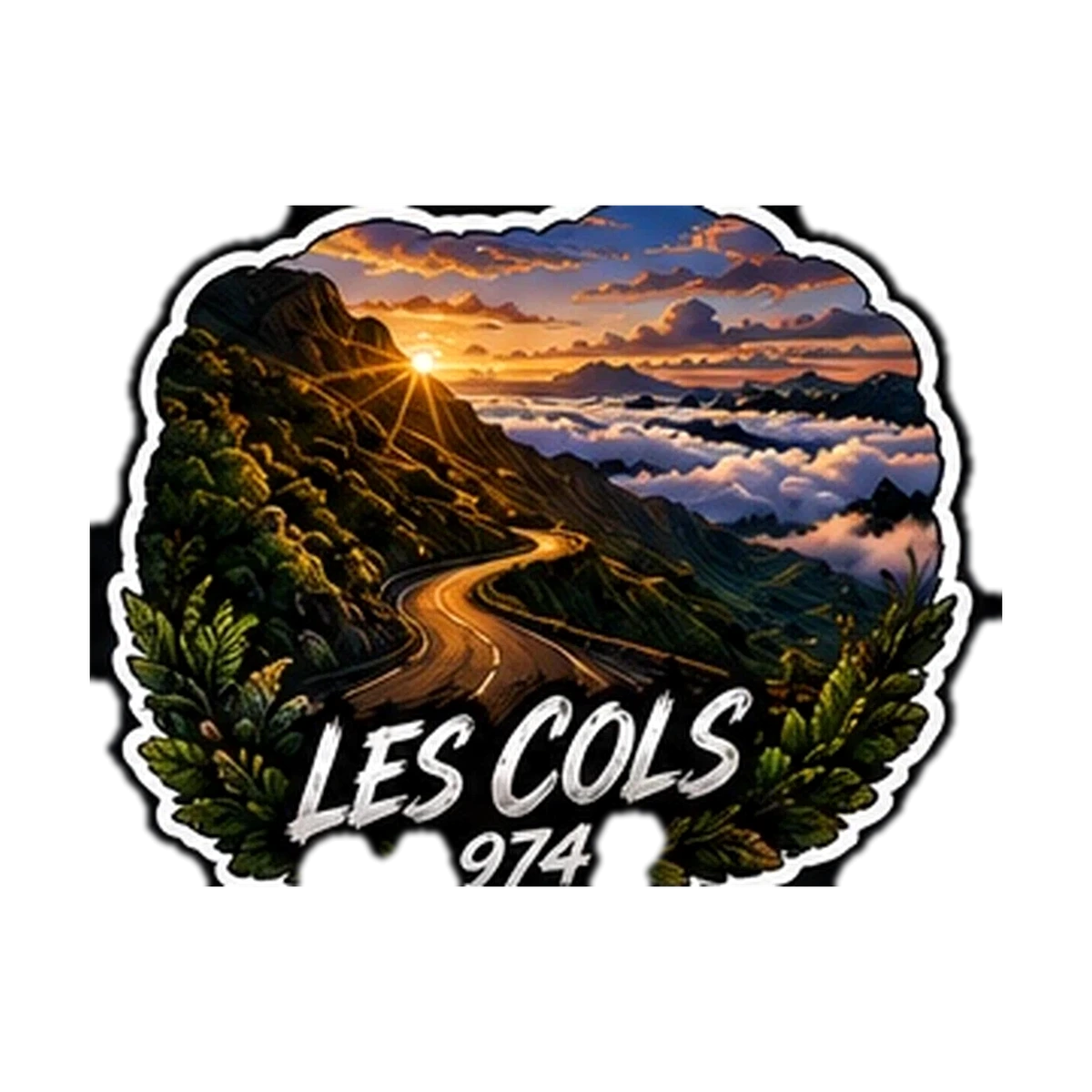 Sticker Auto / Moto 974 — Les Cols