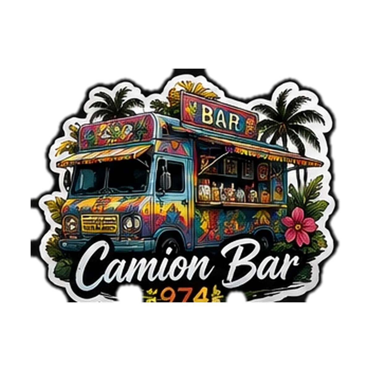 Sticker 974 Vibes — Camion Bar