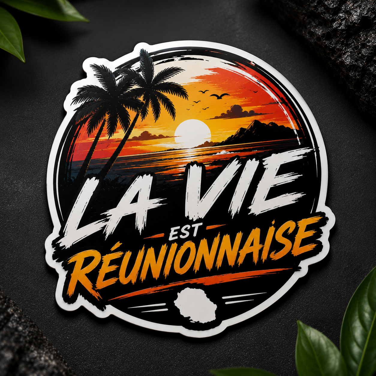 Sticker La Vie est Réunionnaise