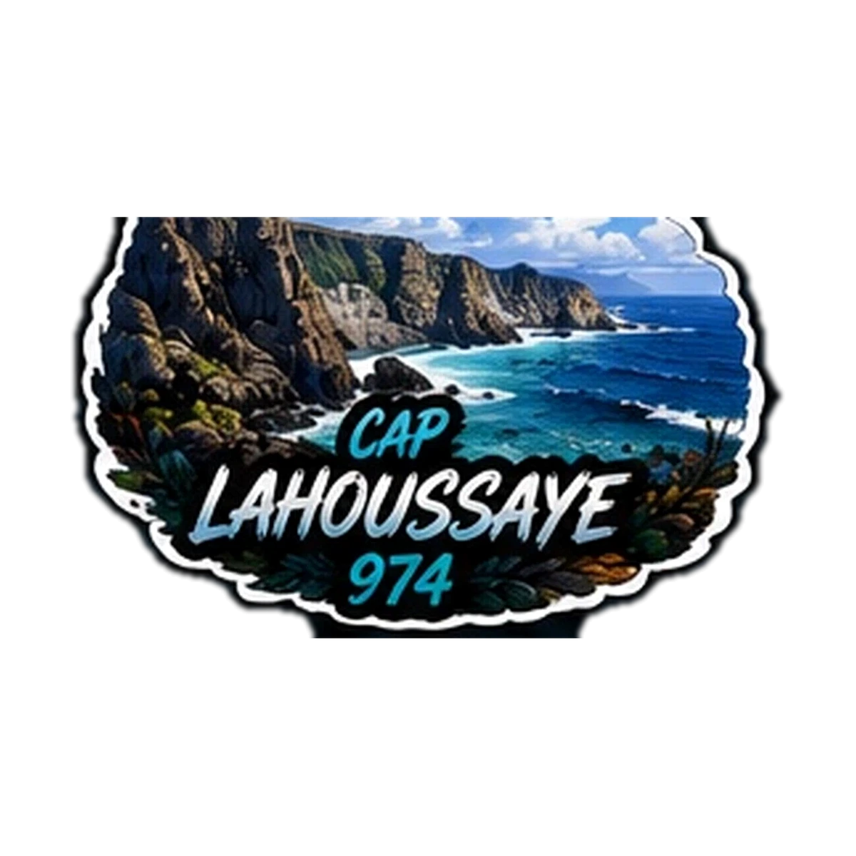Sticker Pêche 974 — Cap Lahoussaye
