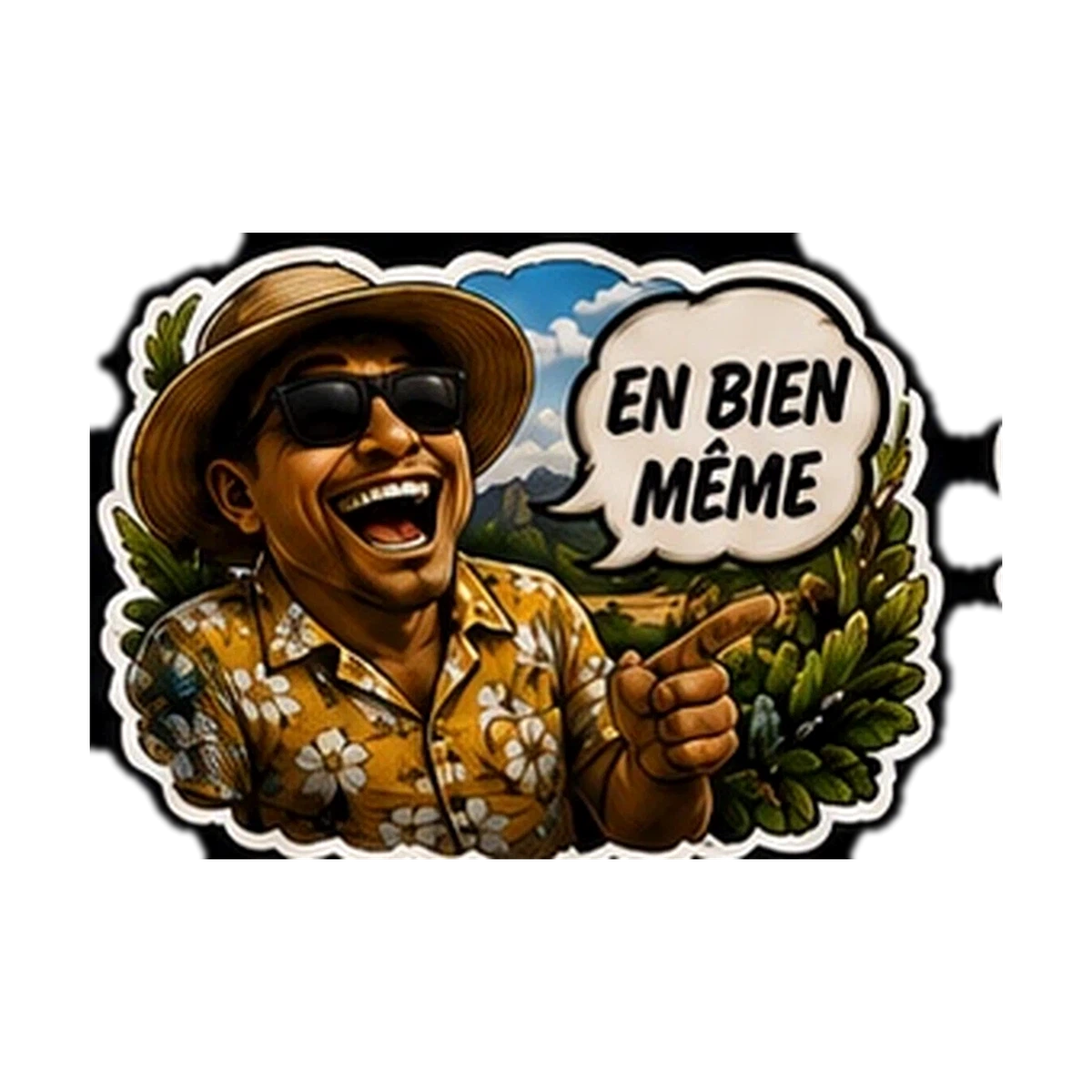Sticker Humour 974 — En Bien Meme
