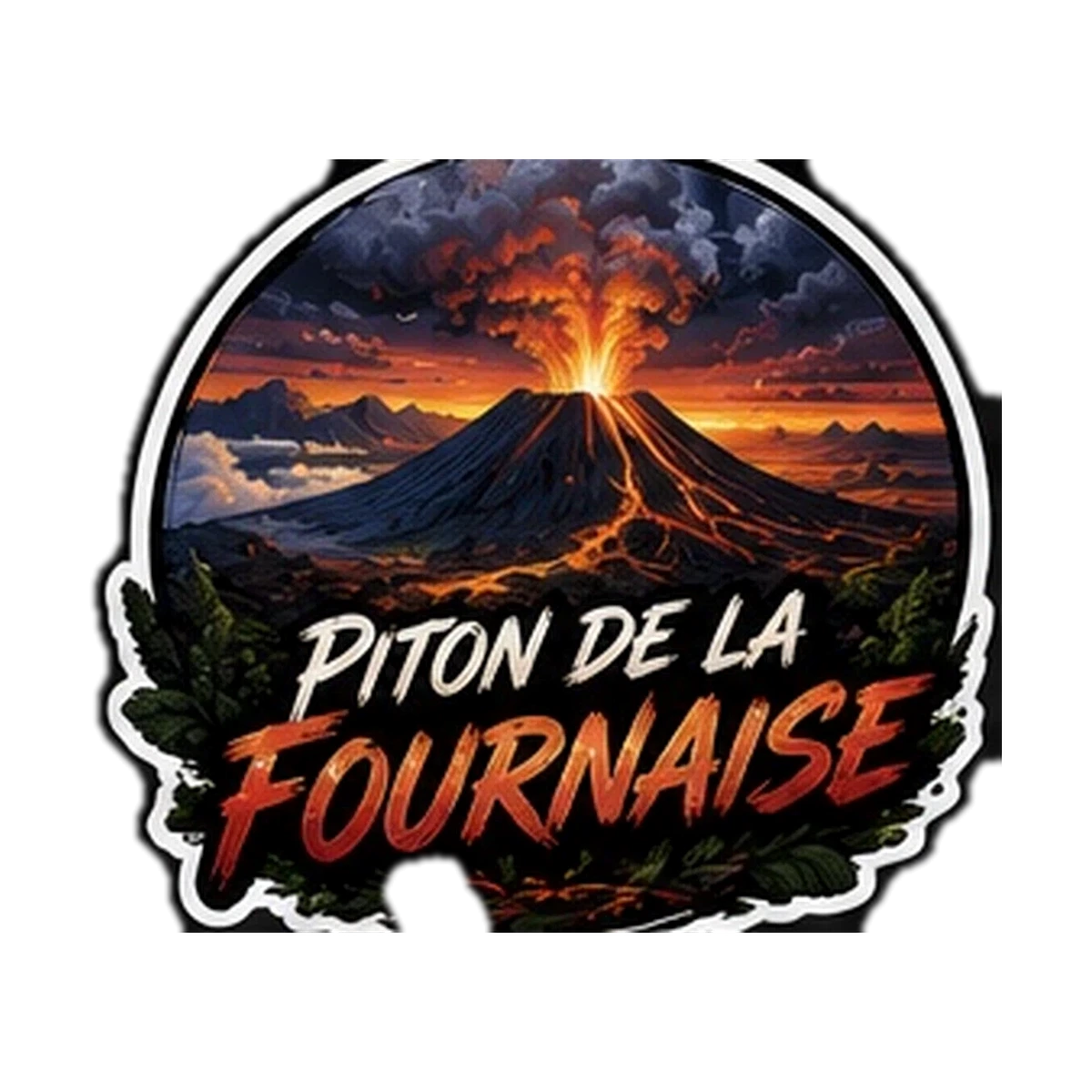 Sticker Montagne 974 — Piton De La Fournaise