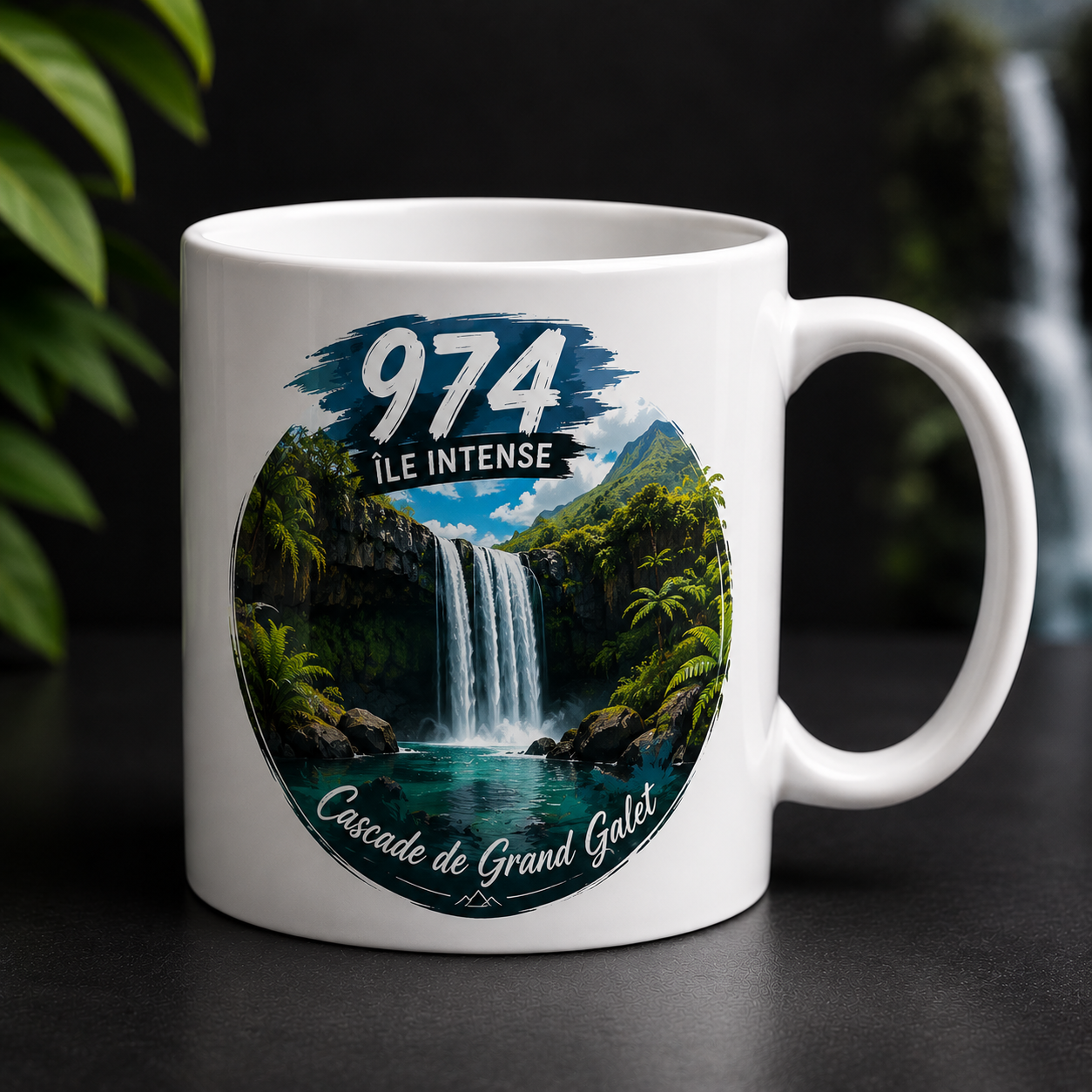 Mug Cascade Grand Galet 974 La Réunion