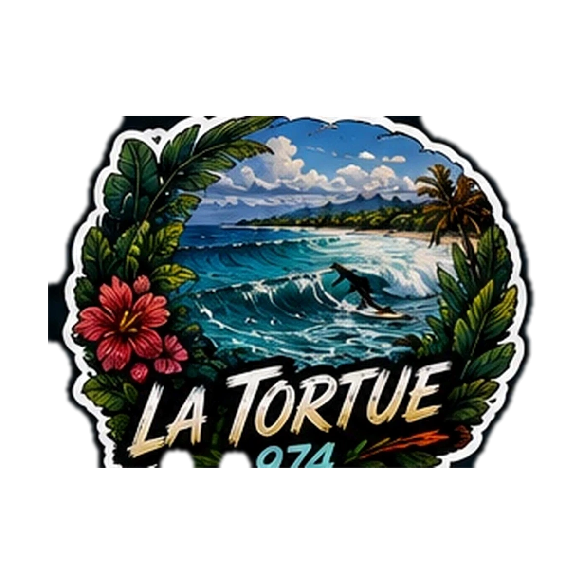 Sticker Surf 974 — La Tortue