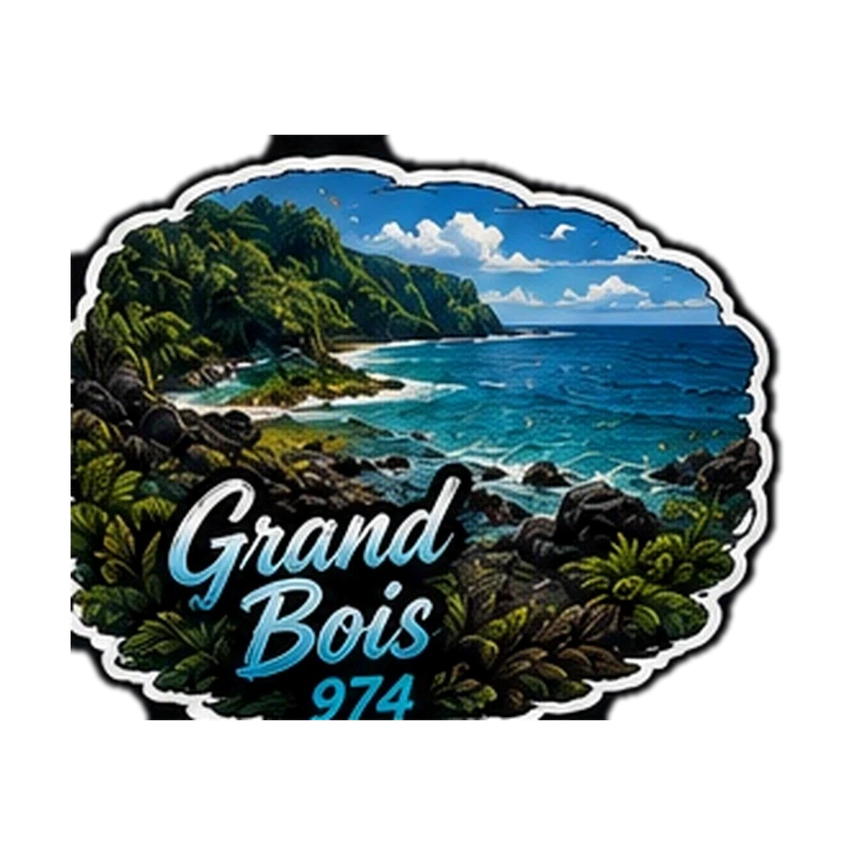 Sticker Plage 974 — Grand Bois