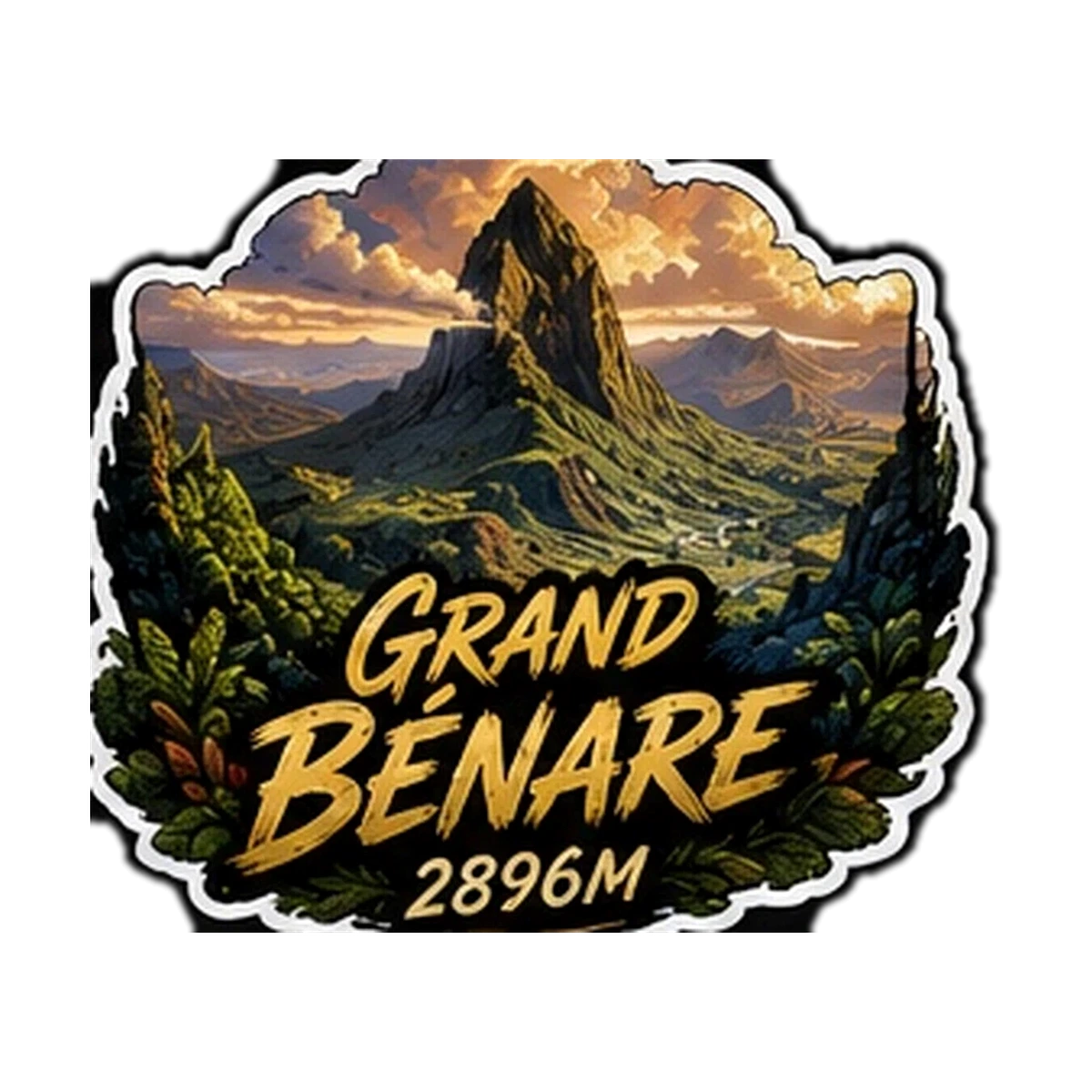 Sticker Montagne 974 — Grand Benare