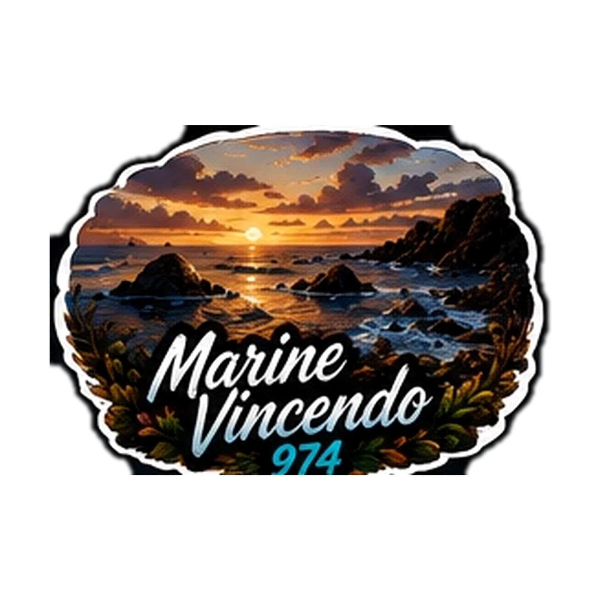 Sticker Pêche 974 — Marine Vincendo