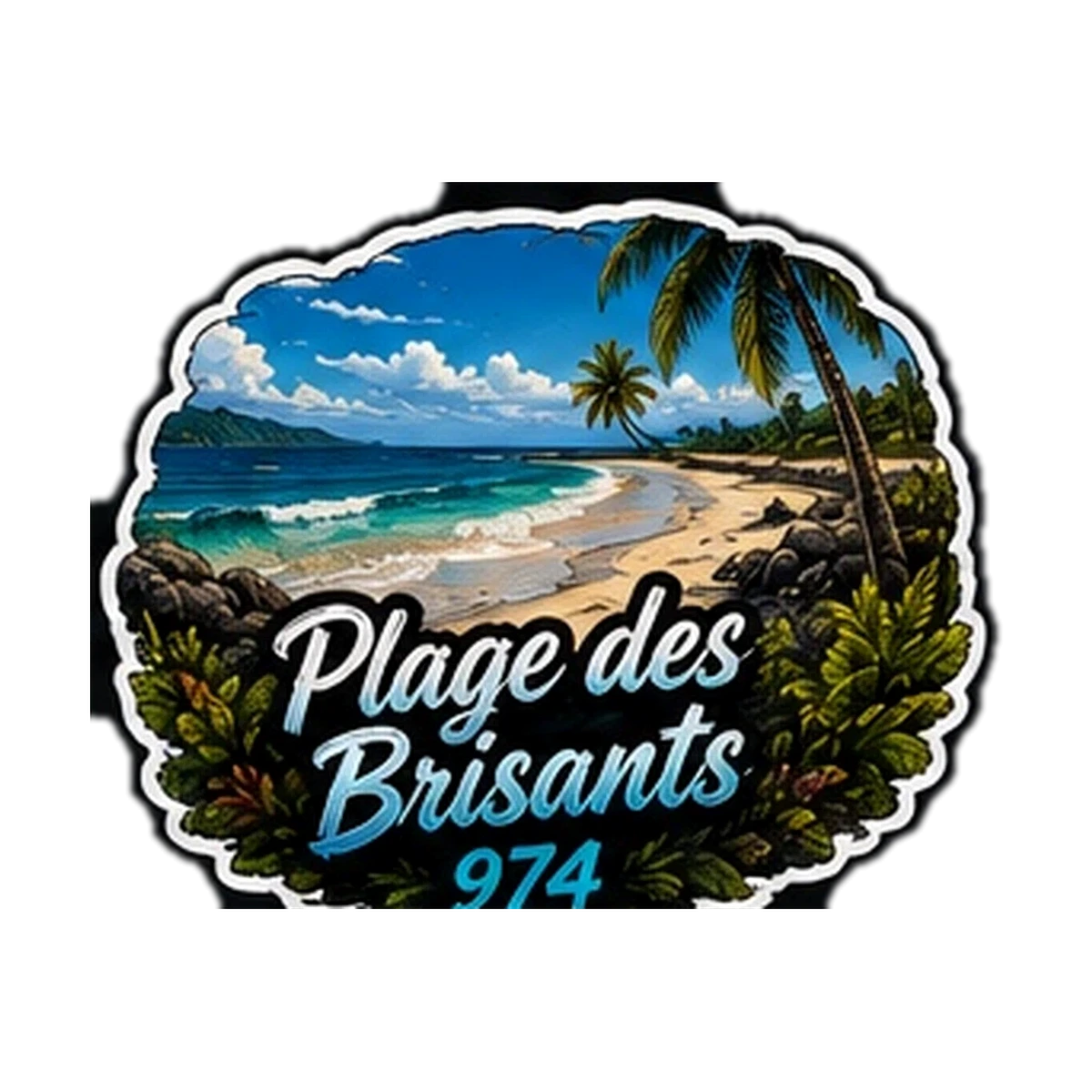 Sticker Plage 974 — Plage Des Brisants