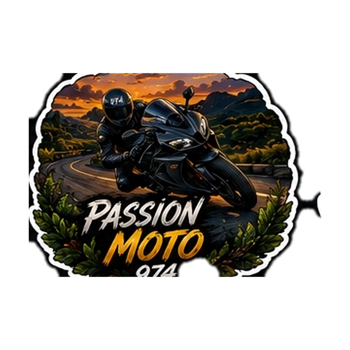 Sticker Auto / Moto 974 — Passion Moto