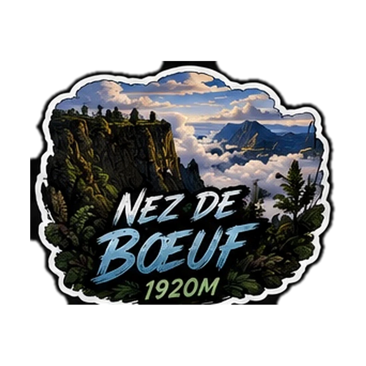 Sticker Montagne 974 — Nez De Boeuf