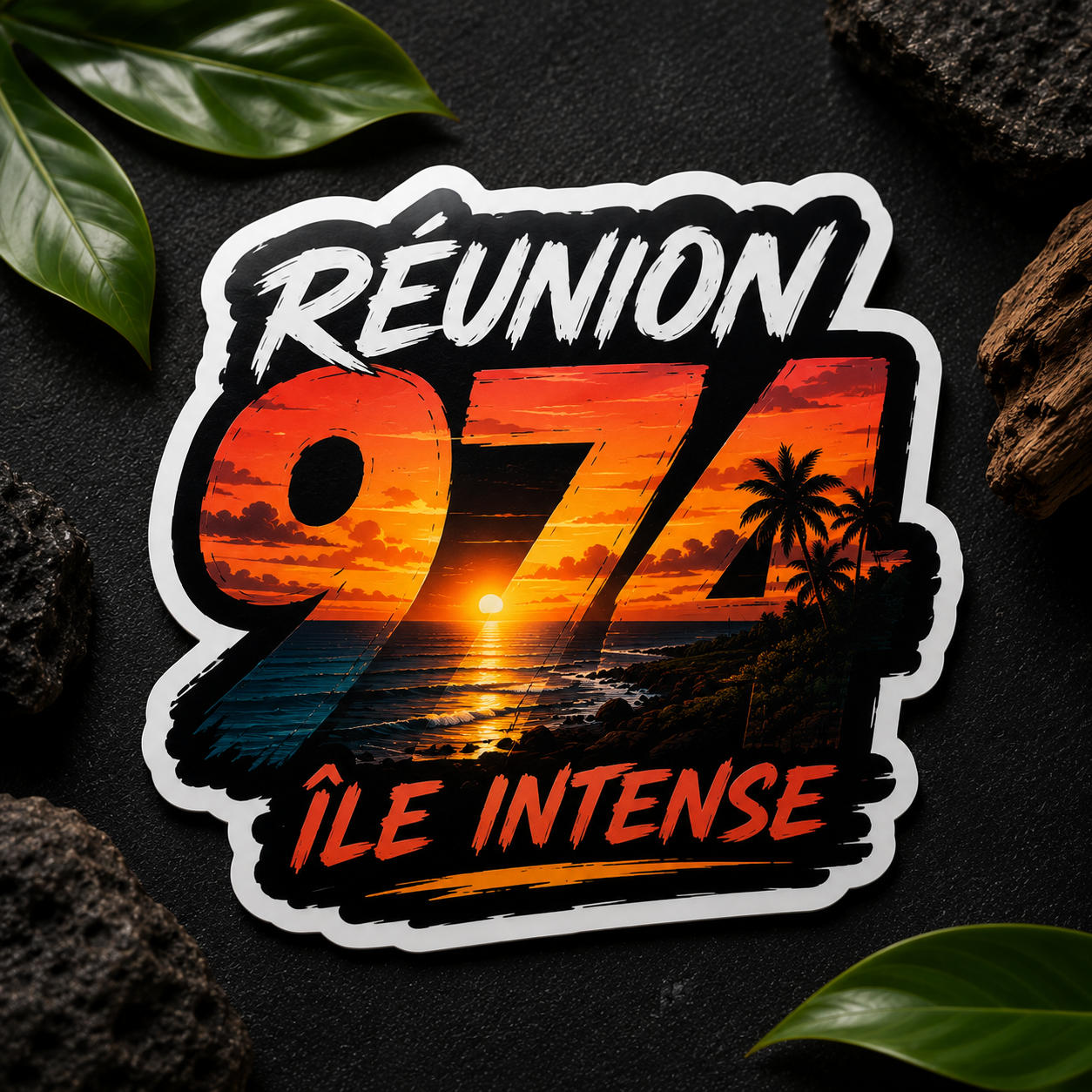 Sticker La Réunion Île Intense