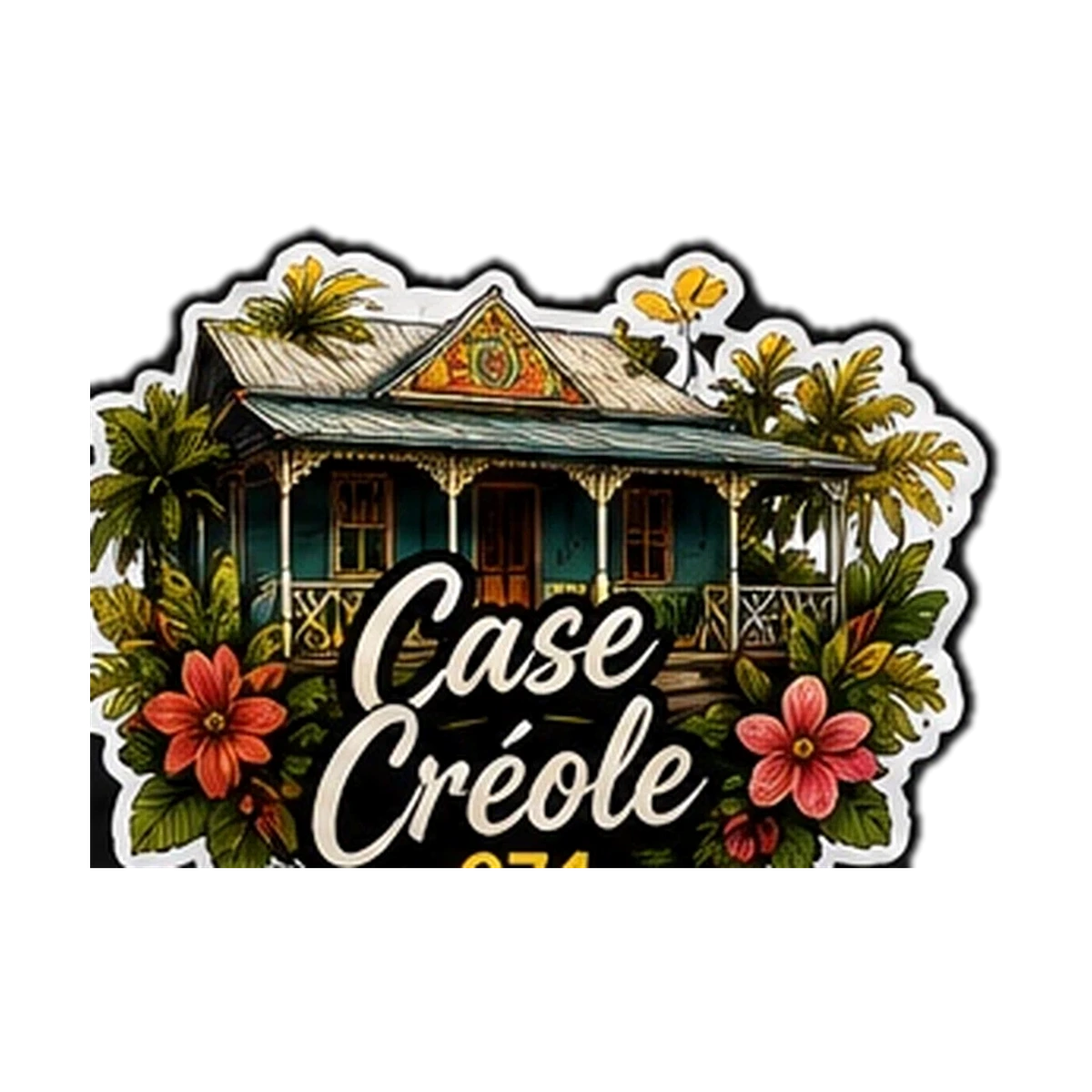 Sticker 974 Vibes — Case Creole