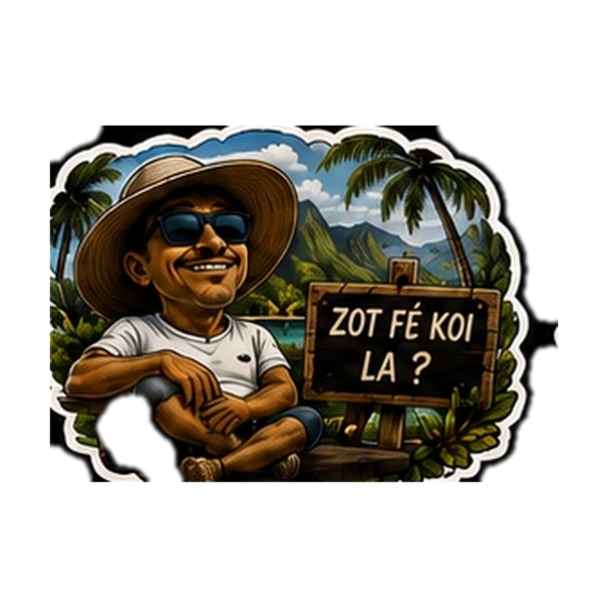 Sticker Humour 974 — Zot Fe Koi La