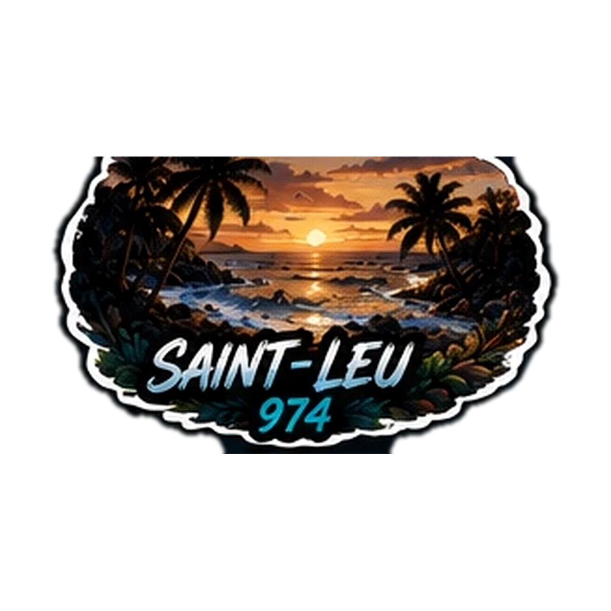 Sticker Pêche 974 — Saint Leu