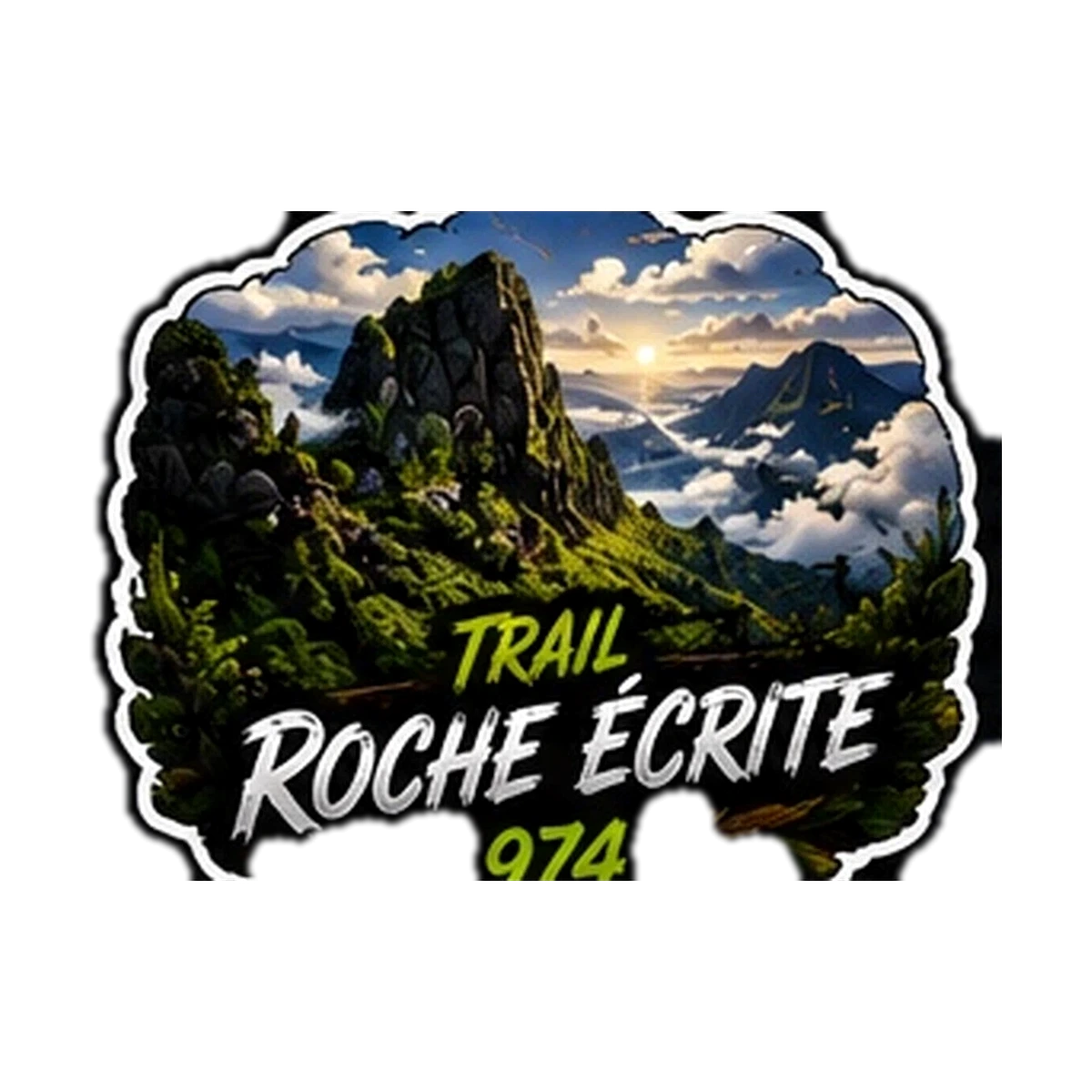 Sticker Trail 974 — Trail Roche Ecrite