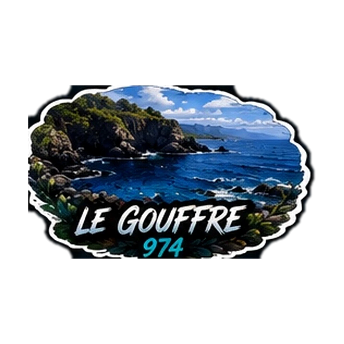 Sticker Pêche 974 — Le Gouffre