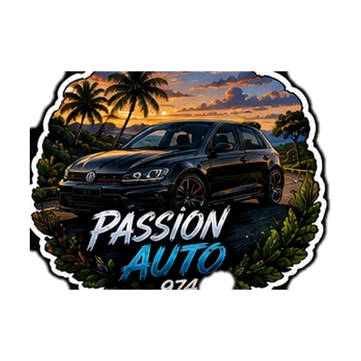 Sticker Auto / Moto 974 — Passion Auto