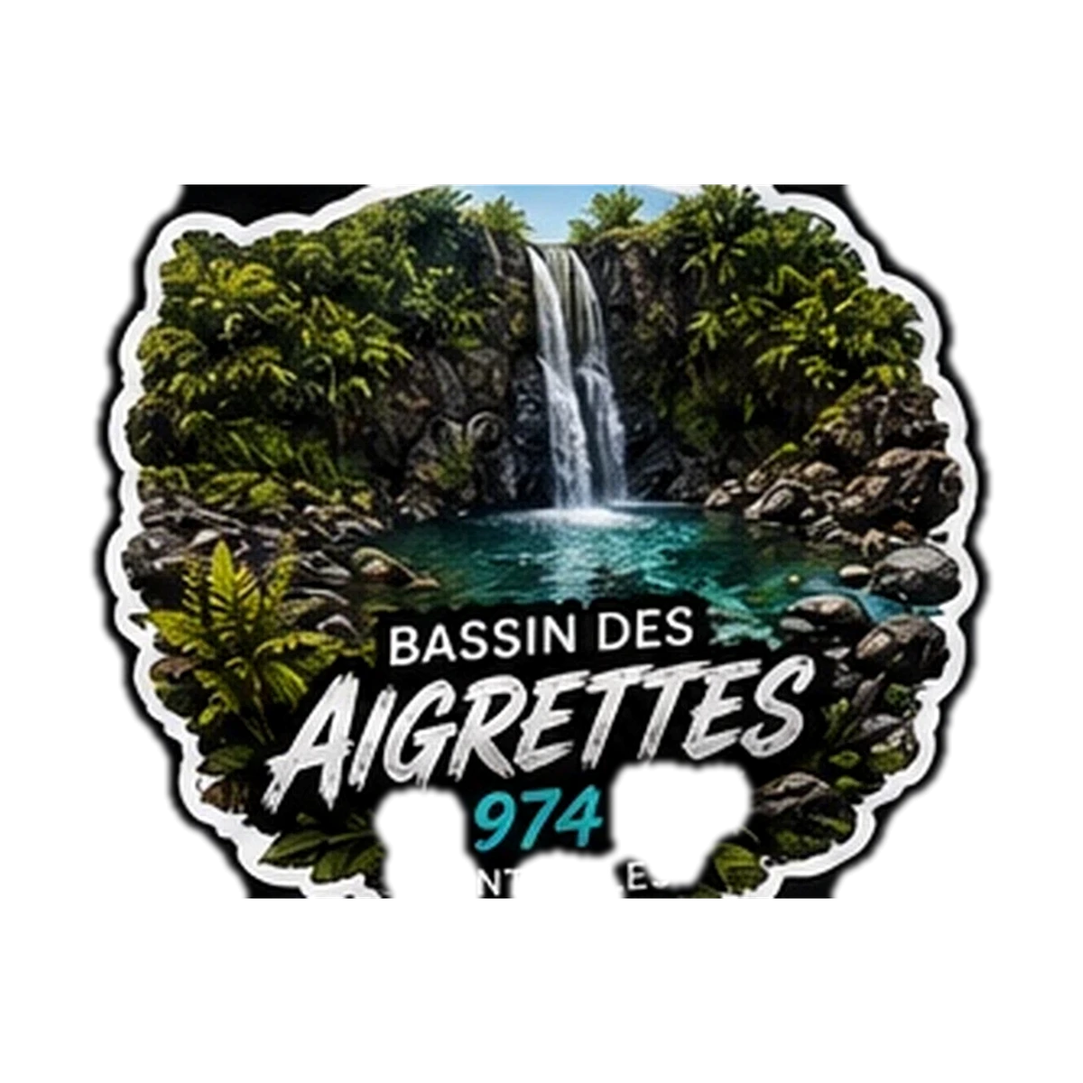 Sticker Cascade 974 — Bassin Des Aigrettes
